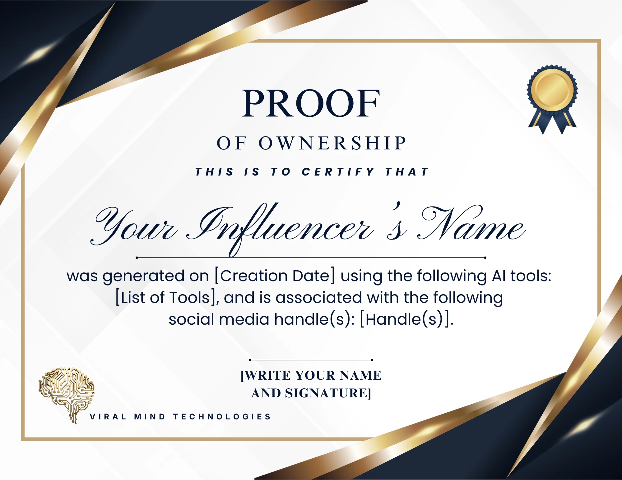 Proof of Ownership product interface
